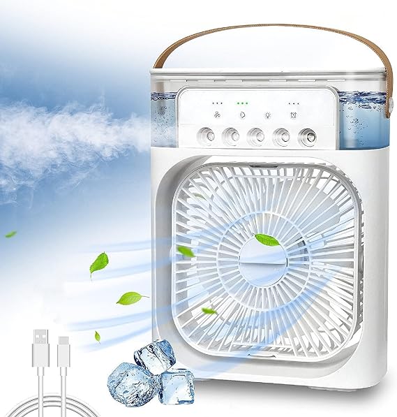 Mini air cooling fan multifunction usb new household  portable air conditioner humidifier strong wind | protable fan | portable air cooler (random color)